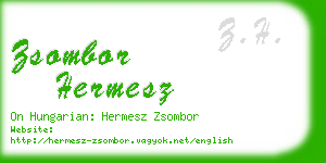 zsombor hermesz business card